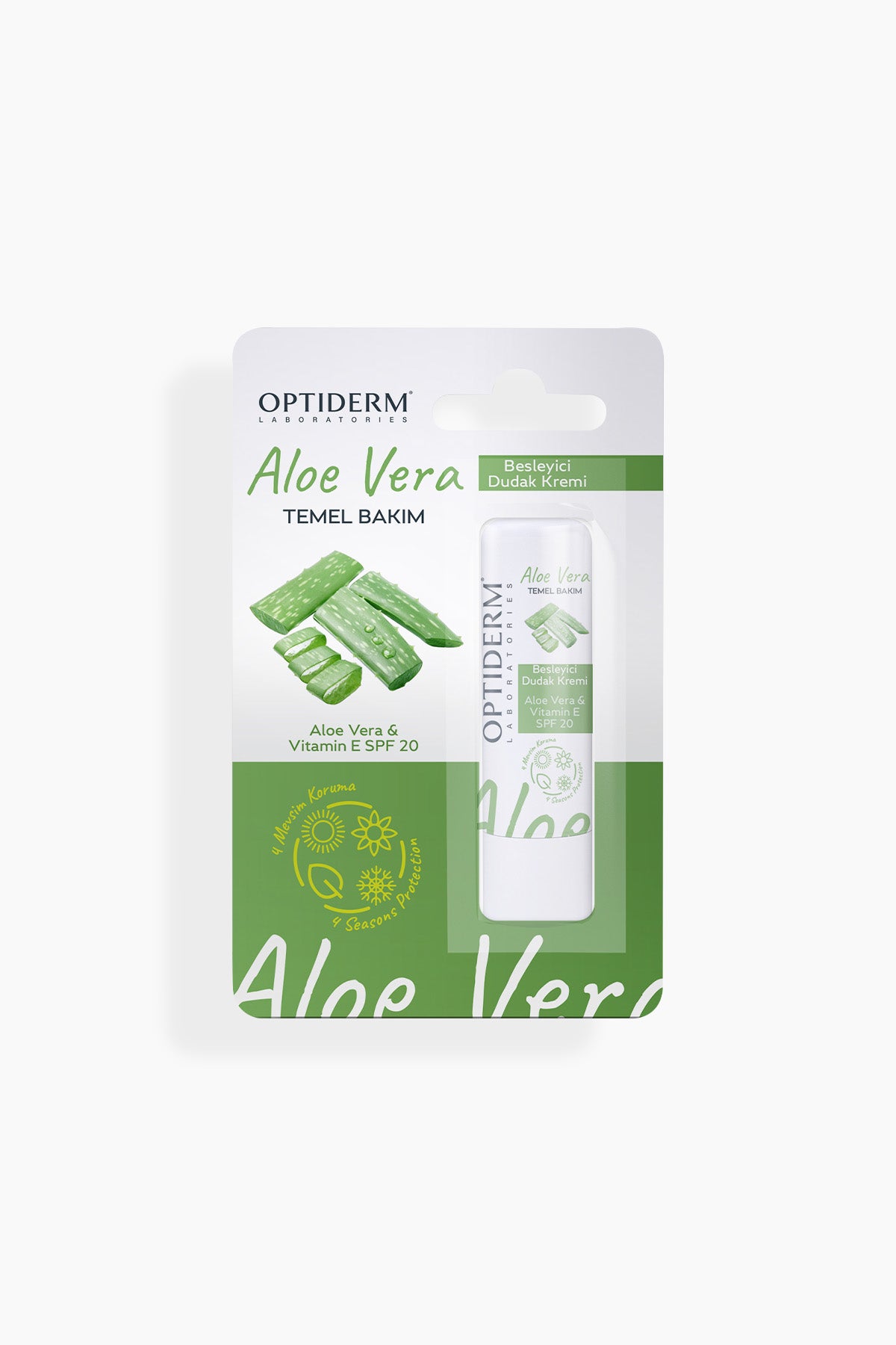 Optiderm Lip Stick Aloe Vera E-Vitamini SPF20+