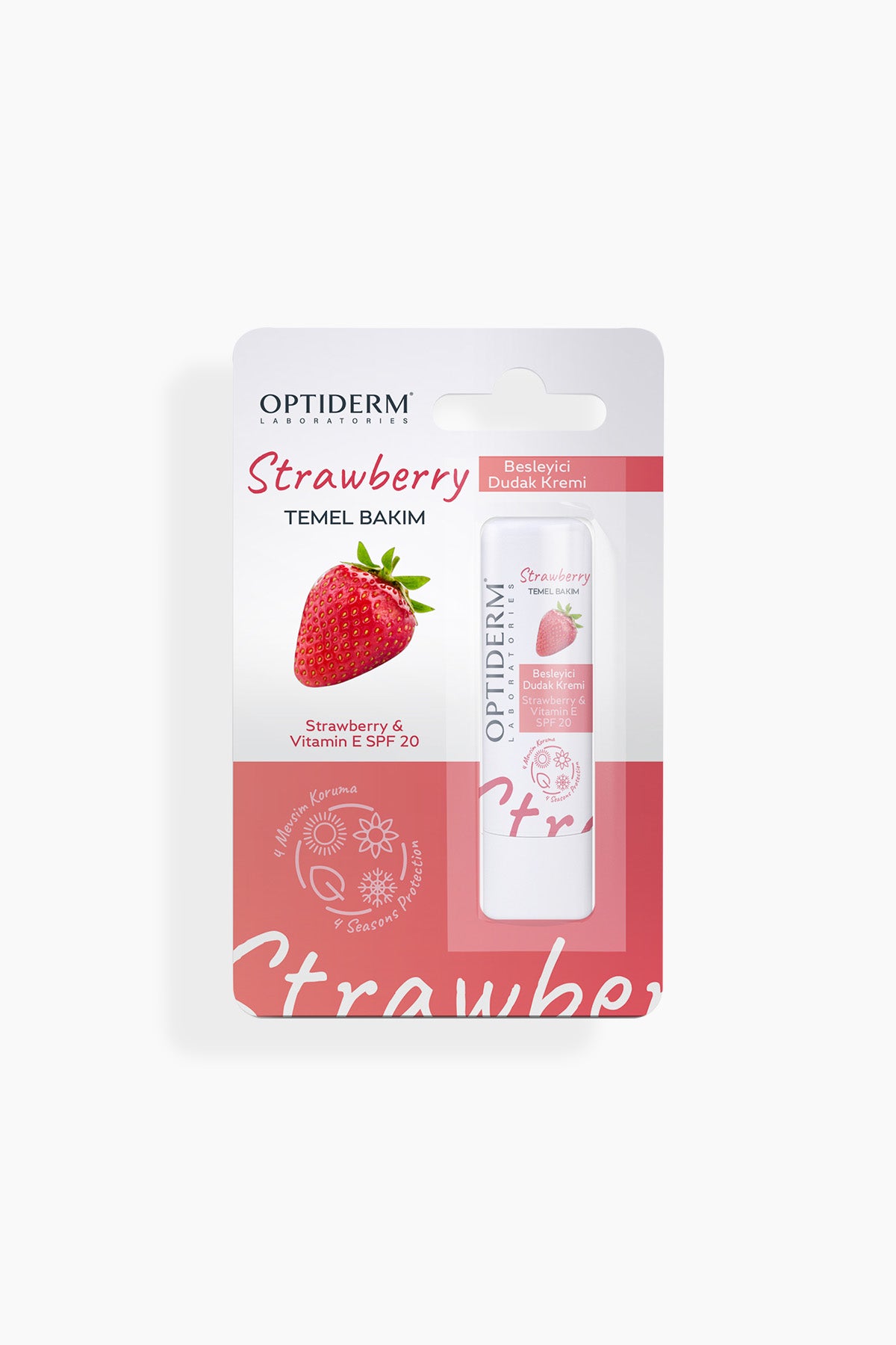 Optiderm Lip Stick Çilek & E Vitamini SPF20+