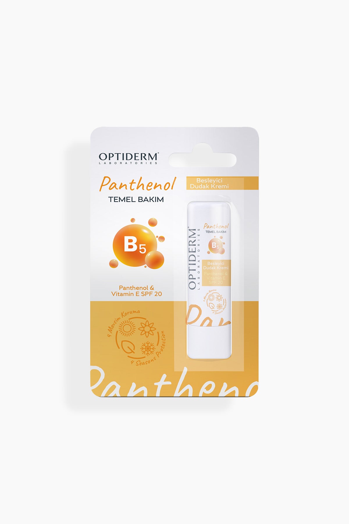 Optiderm Lip Stick Panthenol Vanilla & E Vitamini SPF20+
