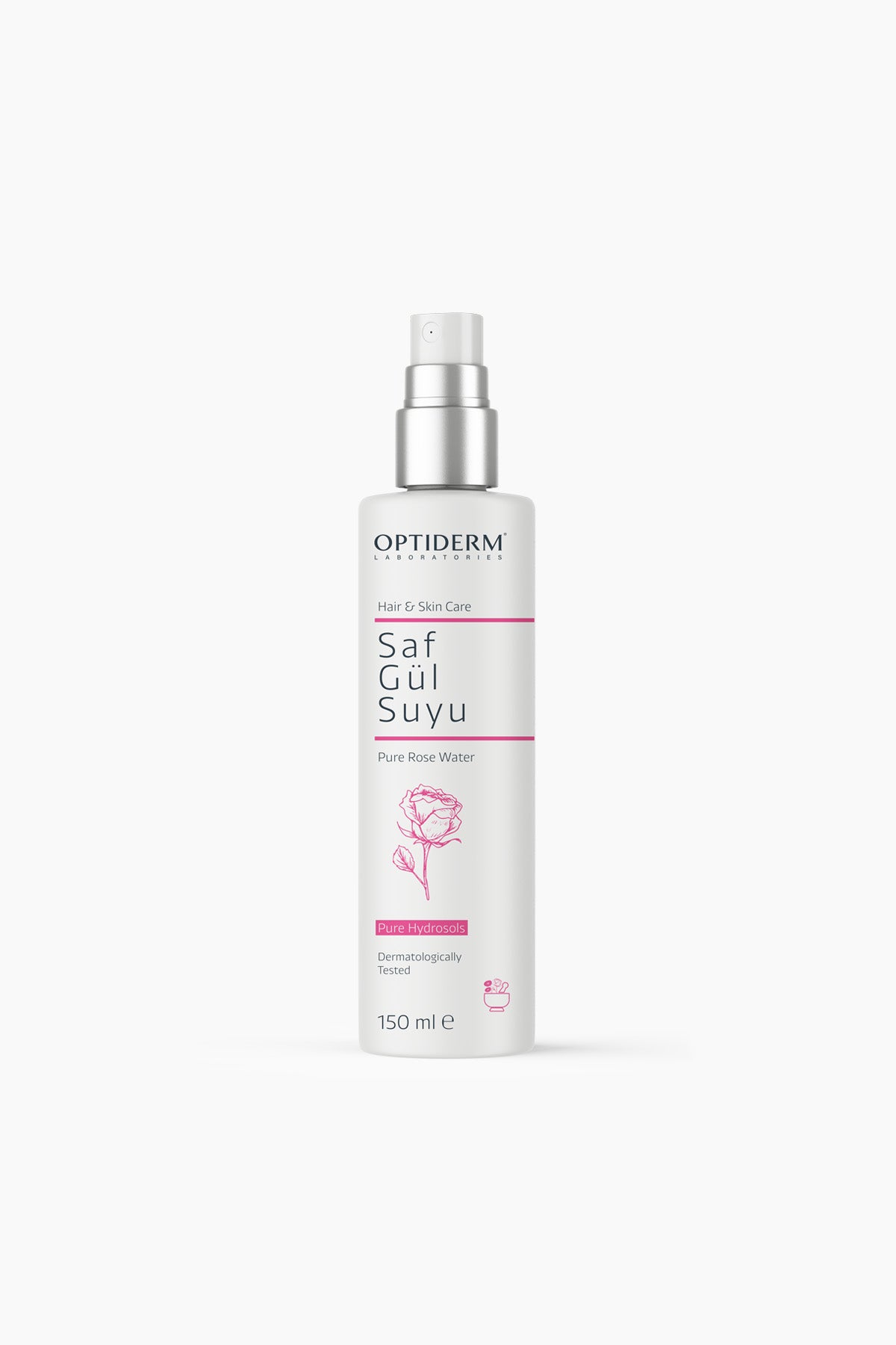 Optiderm Gül Suyu Gözenek Sıkılaştırıcı Aydınlatıcı ve Arındırıcı Tonik %100 Doğal ve Saf 150 ml